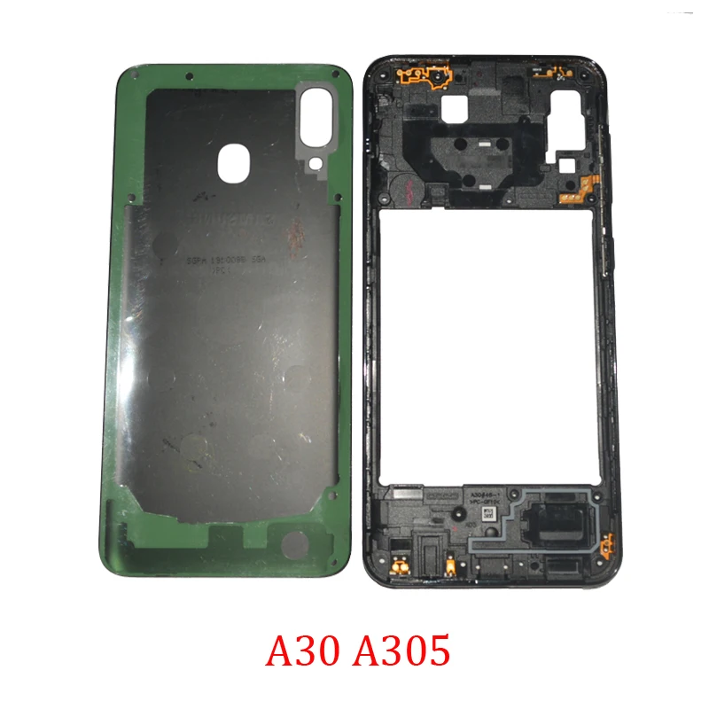 Ohišje zadnjega Pokrova Plošča Za Samsung Galaxy A30 A305 A305F A305FN A305G Original Telefon Novih Stanovanj Sredini Okvirja Z Zadnji Pokrovček
