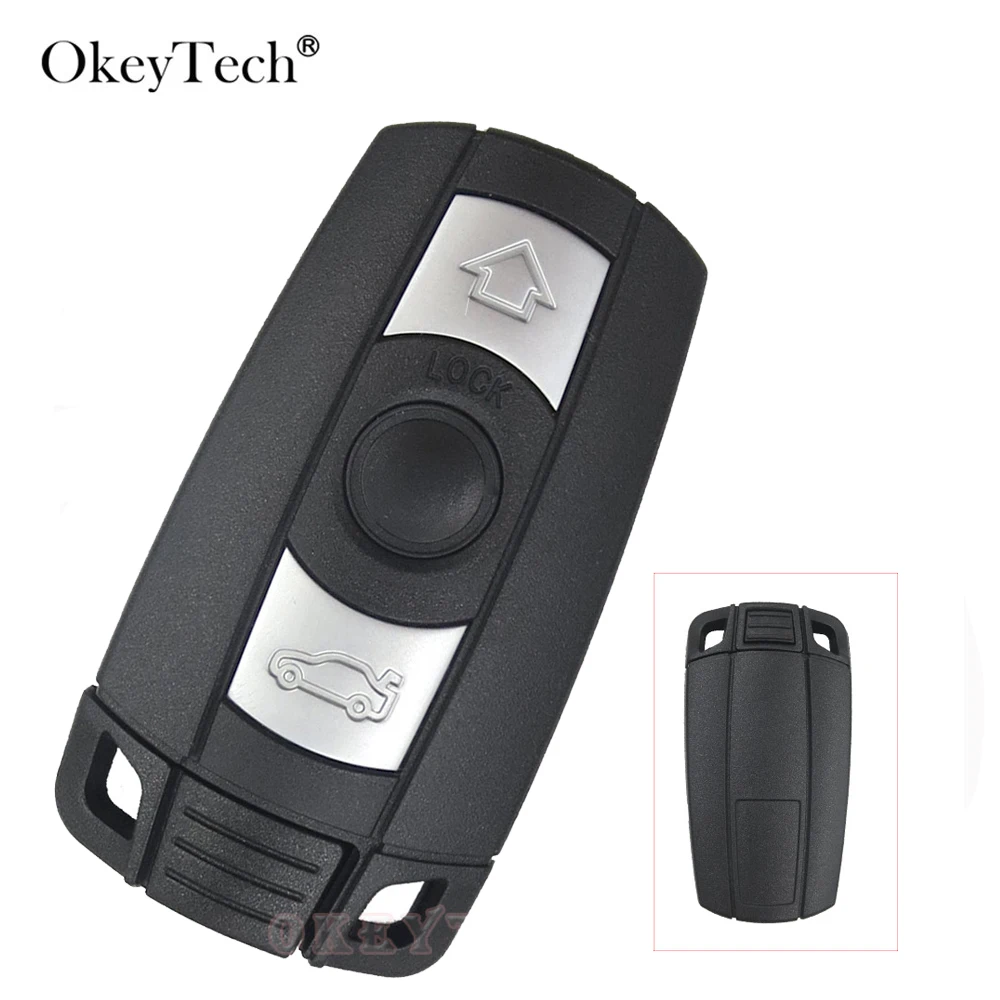 OkeyTech Za BMW 1 3 5 6 Series E91 E92 E60 E90 3 Gumb Smart Remote Avto Ključ Lupini Zamenjava Primeru Zajema Fob Sili Rezilo
