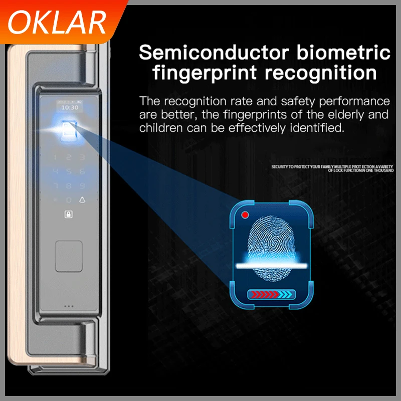 OKLAR Biometrični čitalnik Prstnih Zaklepanje vrat Varnosti Inteligentni Smart Gesla za Zaklep ID Kartico Odklenete home security Elektronsko Zaklepanje Vrat