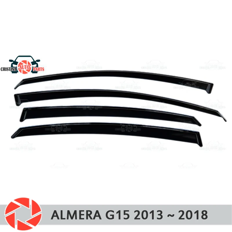 Okno deflektor za Nissan Almera G15 2013-2019 dež deflektor umazanijo varstvo avto styling dekoracijo pribor modeliranje