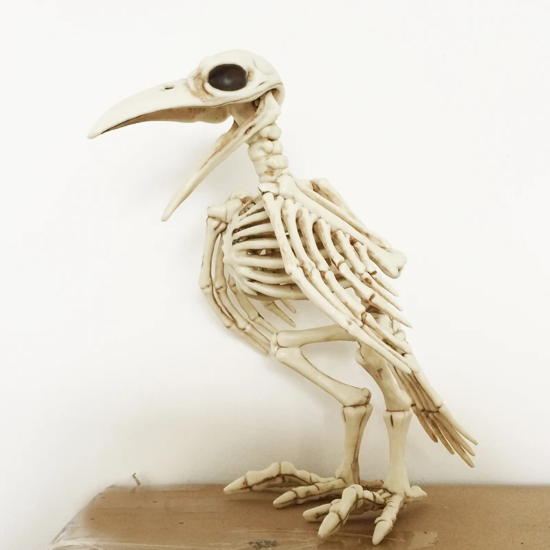 Okostje Raven Plastične Živali Okostje Kosti za Grozo Halloween Dekoracijo