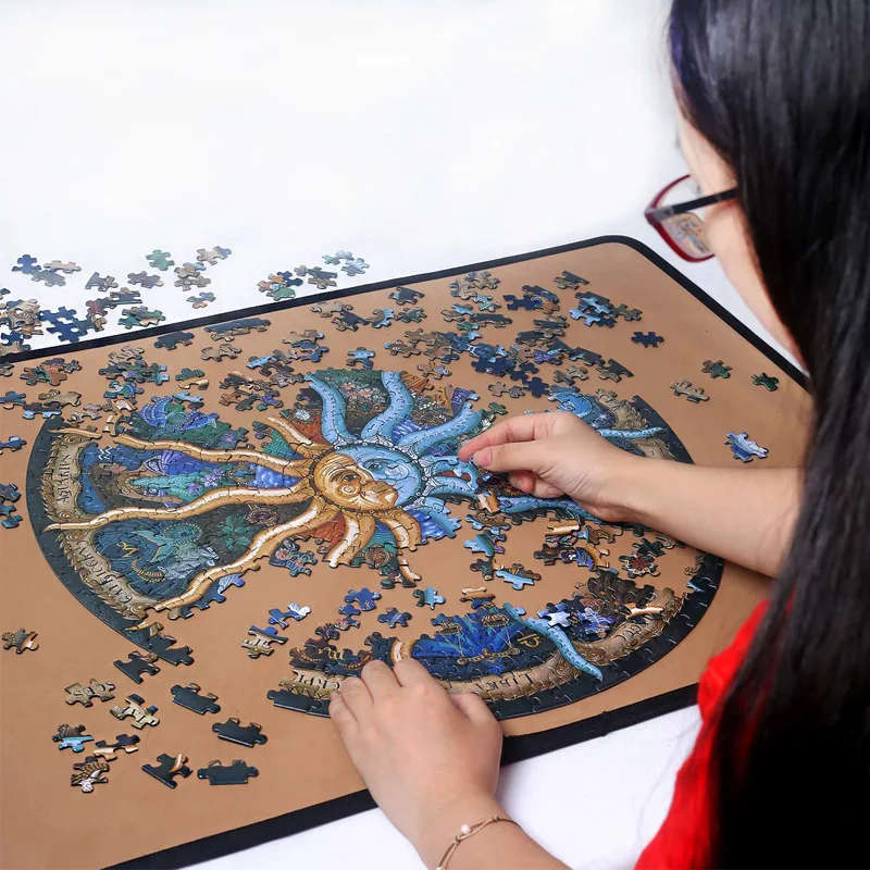 Okrogla Puzzle 1000 Kosov, 3D Sestavljanke za Odrasle Izobraževalne Igrače za Otroke