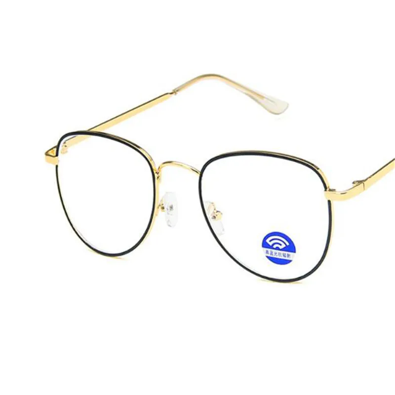 Okrogle Kovinske Anti Modra Svetloba Moški Blokiranje Očal Okvir Moški Ženske Računalniških Iger Očala Očala Optični Spektakel Ženske