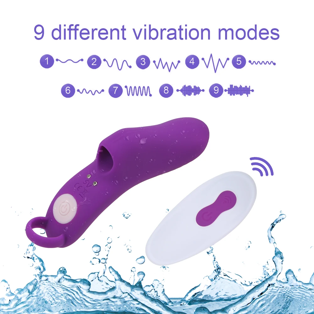 OLO 9 Frekvenca Brezžični Daljinski upravljalnik Klitoris Stimulator Prst Vibrator za G Spot Vaginalne Masaža Ženska Masturbacija