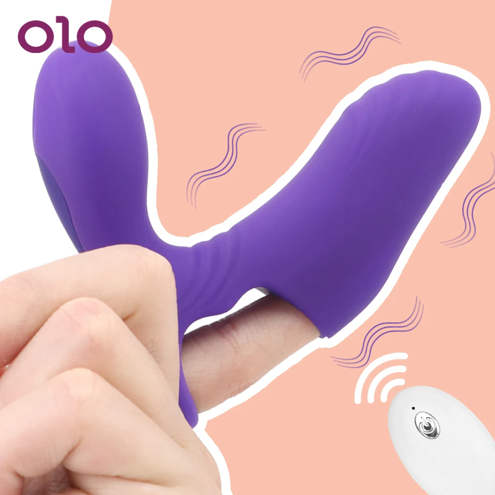 OLO Prst Rokav Vibrator za G-spot Klitoris Stimulator Dvojna Vibracijska Prst Vibrator Stimulacije Vagine Sex Igrače za Ženske