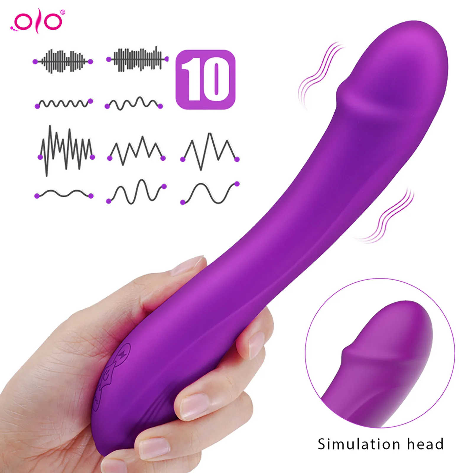OLO Ženske USB Magnetni Polnjenje 10 Načini G Spot Stimulator Vibrator Adult Sex Igrača Dildo, Vibrator za Ženske, Ženska Masturbacija