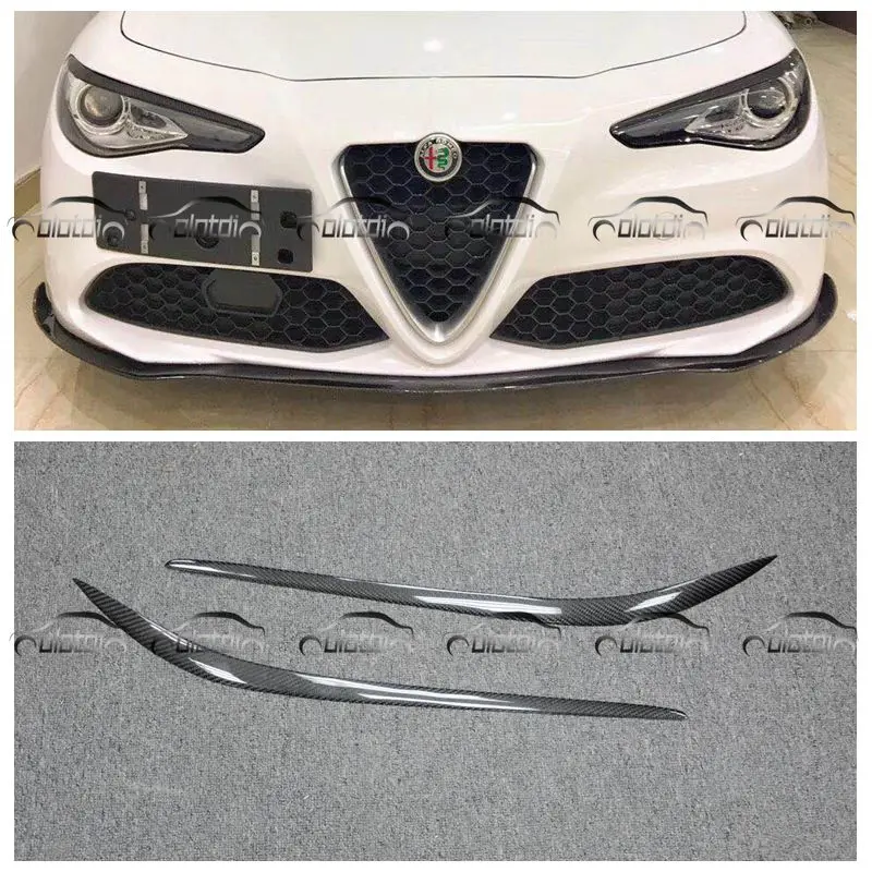 OLOTDI Avto Styling Ogljikovih Vlaken Sprednji Žaromet Obrvi Smerniki Veke za Alfa Romeo Giulia