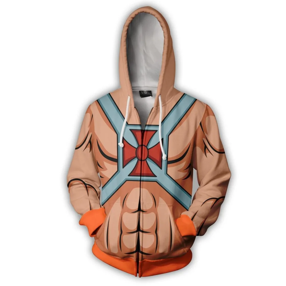On je-Človek, Cosplay Kostum 3D Tiskanje zadrgo Sweatshirts Kapičastih pulover moda za Moške in ženske Anime jakna
