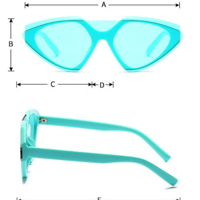 ONEVAN Nezakonitih Poligon sončna Očala za Ženske Modni Očala Oblikovalec sončna Očala za Moške Trendy Macaron Zelena Rumena Očala
