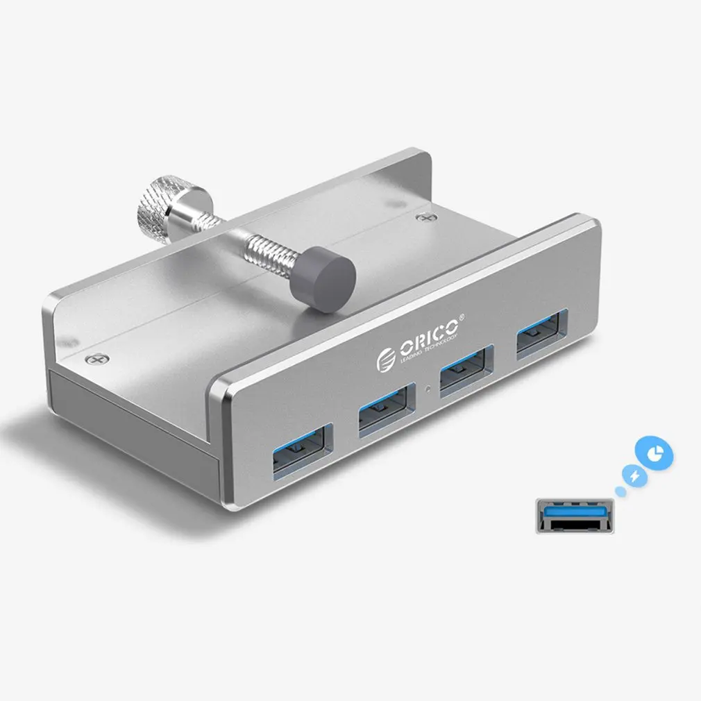 ORICO MH4PU Aluminija 4 Ports USB 3.0 Posnetka-type tocka Za Namizni Prenosni računalnik Posnetek Območju 10-32mm Splitter Adapte Z 100cm Datum Kabel