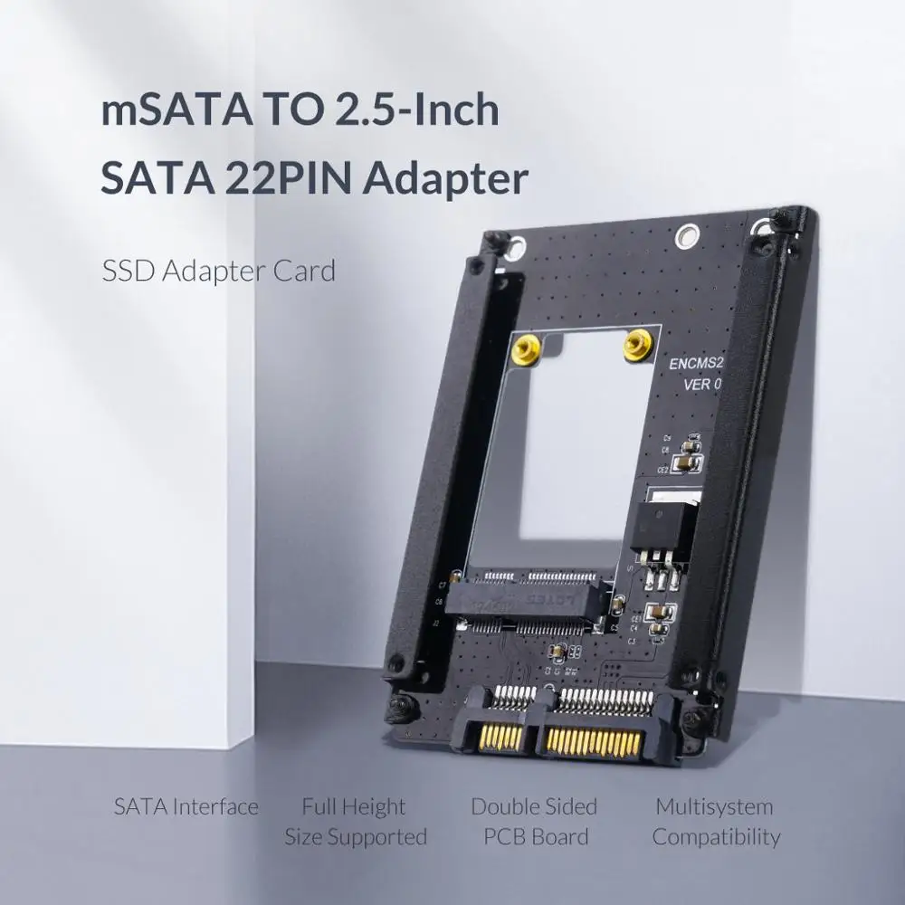 ORICO mSATA, da 2.5 Inch SATA 22PIN Adapter SSD Adapter Card Full Višina Velikost Podpira mSATA za SSD SATA3 Za 25X30 mSATA SSD
