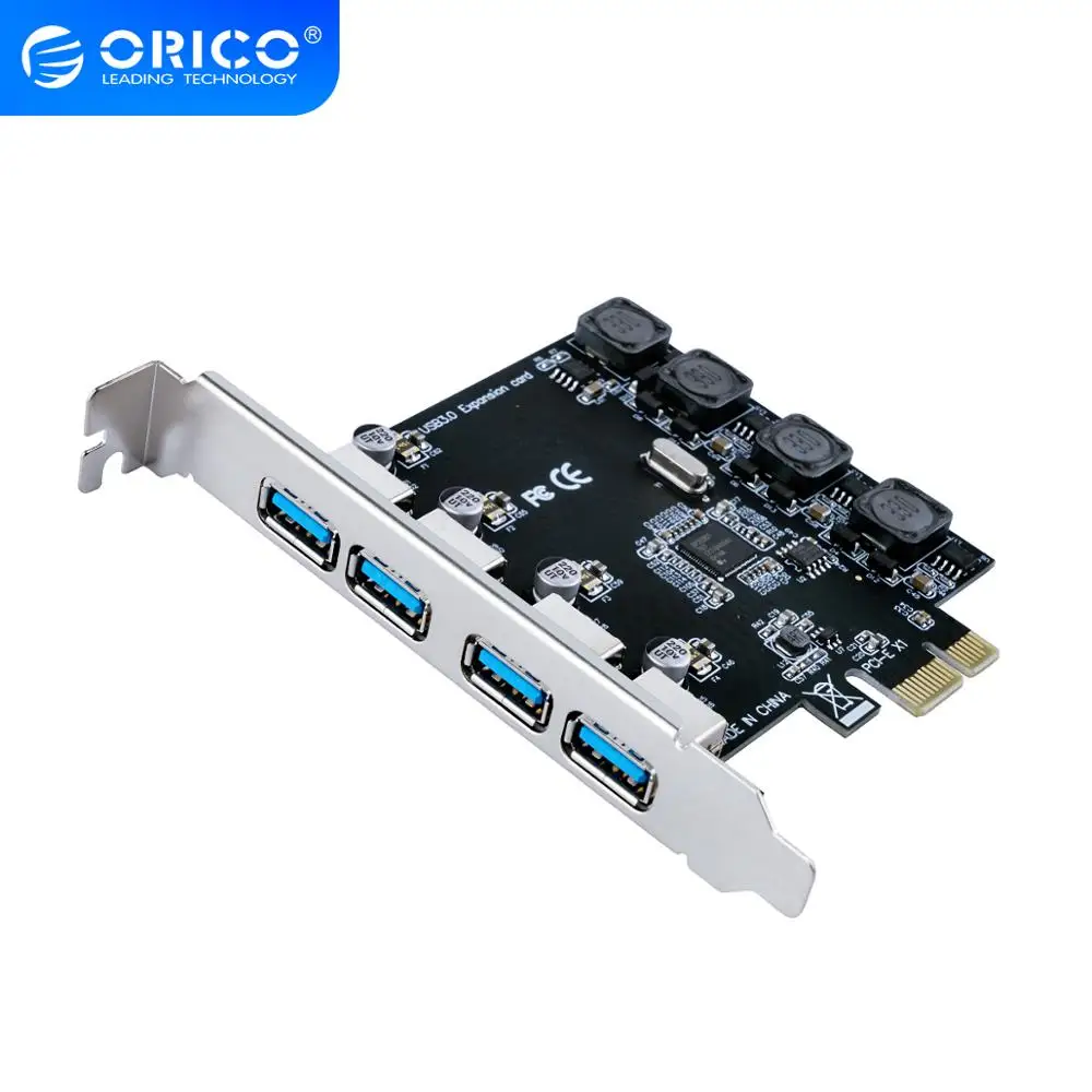 ORICO USB 3.0 PCI-E Express card 4 Vrata Super Hitrost 5Gbps PCI-E Širitev Sim Adapter Za Namizne Računalniške Komponente Win10