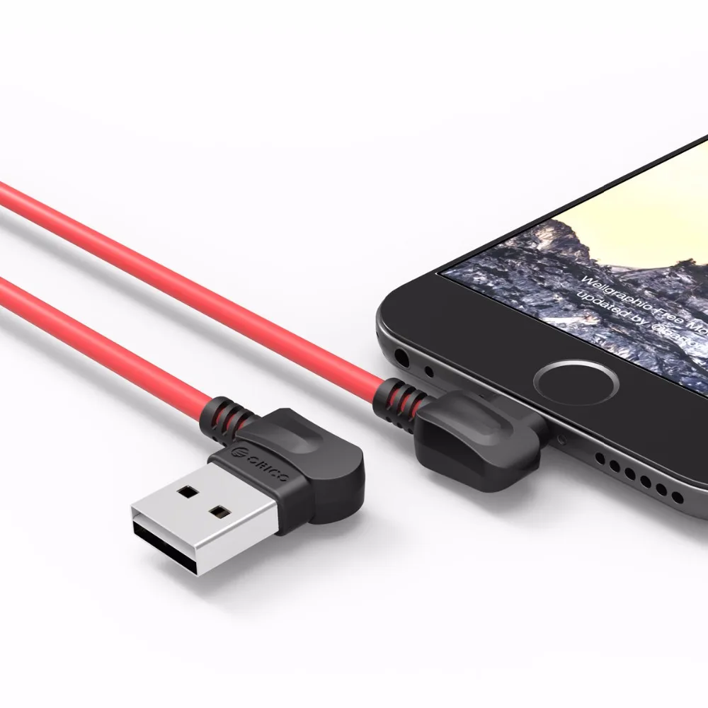 ORICO za 90 Stopinj v Desno Kota Upogiba za Apple Razsvetljave na USB Kabel za Polnjenje Za iPhone X XS Max 7 8 Plus Podatkov USB Telefon Kabel
