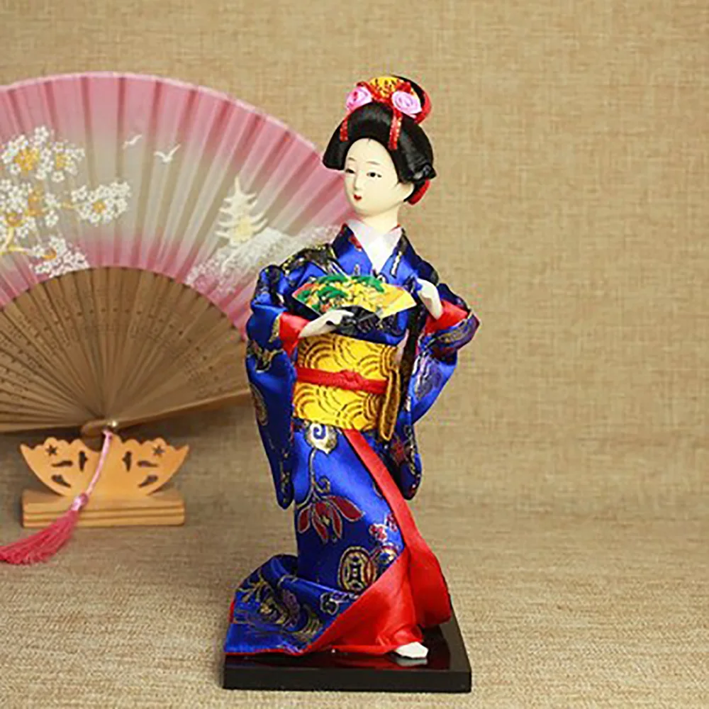 Orientalski Japonski Brocade Kimono Kabuki Lutka Gejša Slika Figur Statuefor Sobi Doma Hotel Desk Omare Dekor Umetnostne Obrti