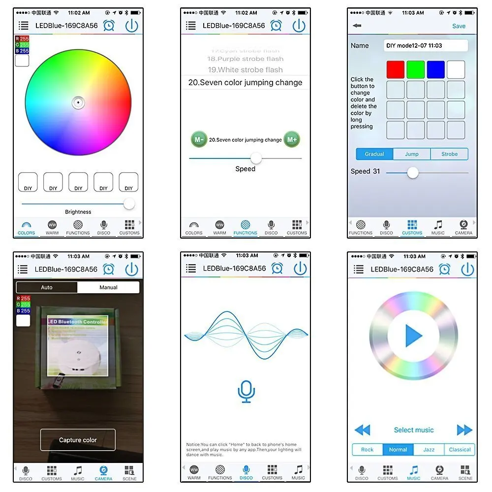 Original 16million barve Bluetooth RGB led krmilnik nlp controler RGB RGBW led trak IOS Android Čas funkcijo,glasbo, načini