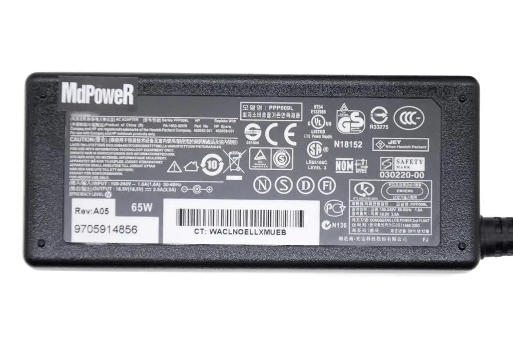 Original 18.5 V 3.5 65W 7.4x5.0 mm AC adapter za prenosni polnilec Za HP ProBook 430 440 445 450 G1 G2 HSTNN-105C HSTNN-CA15