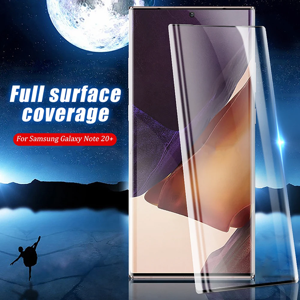 Original 3D Ukrivljen, poln Lepilo Kaljeno Steklo Za Samsung Note 20 Ultra Celoti pokriti ScreenProtector film Galaxy note20 Plus 20 5G