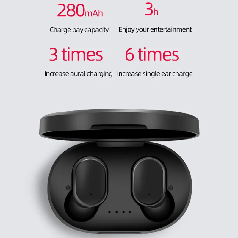Original A6s Mini Brezžična Čepkov Za Redmi Airdots Xiaomi Slušalke TWS Bluetooth 5.0 Slušalke Stereo Bas Čepkov AI Nadzor
