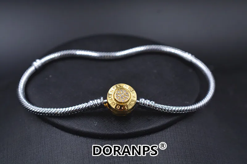 Original DORANPS Oblikovalec nakita 925 zapestnica kroglice čar kača verige srebro bangles za ženske prijateljstvo zapestnica DIY