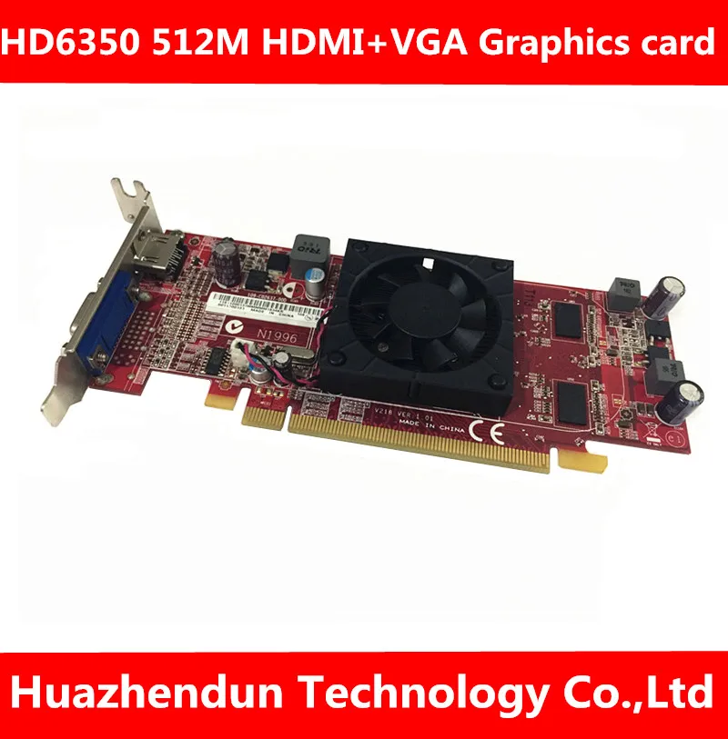 Original HD6350Video kartico HD PCI-E grafične kartice 512M pomnilnik HD-MI VGA vmesnik z 8 CM rezilo Za Dell HP 1pcs