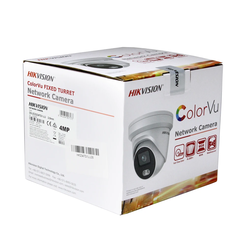 Original Hikvision ColorVu 4MP PoE IP Kamero DS-2CD2347G1-LU 24/7 Polni delovni Čas Barvo Kupolo Omrežja CCTV Kamere H. 265 4 mm Objektiv IP67