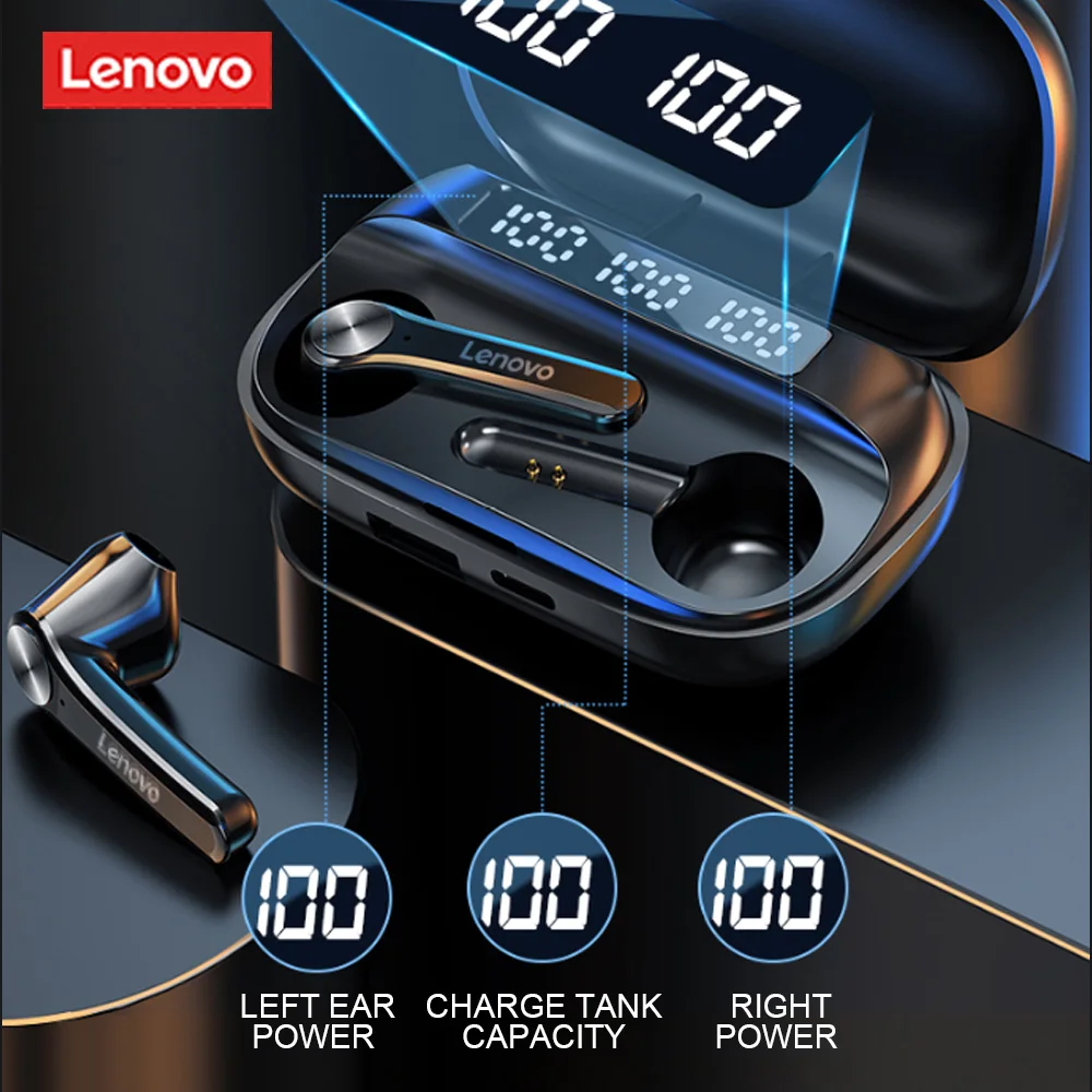Original Lenovo QT81 Slušalke Brezžične Bluetooth Slušalke AI Control Gaming Slušalke Stereo bas Z Mic Zmanjšanje Hrupa