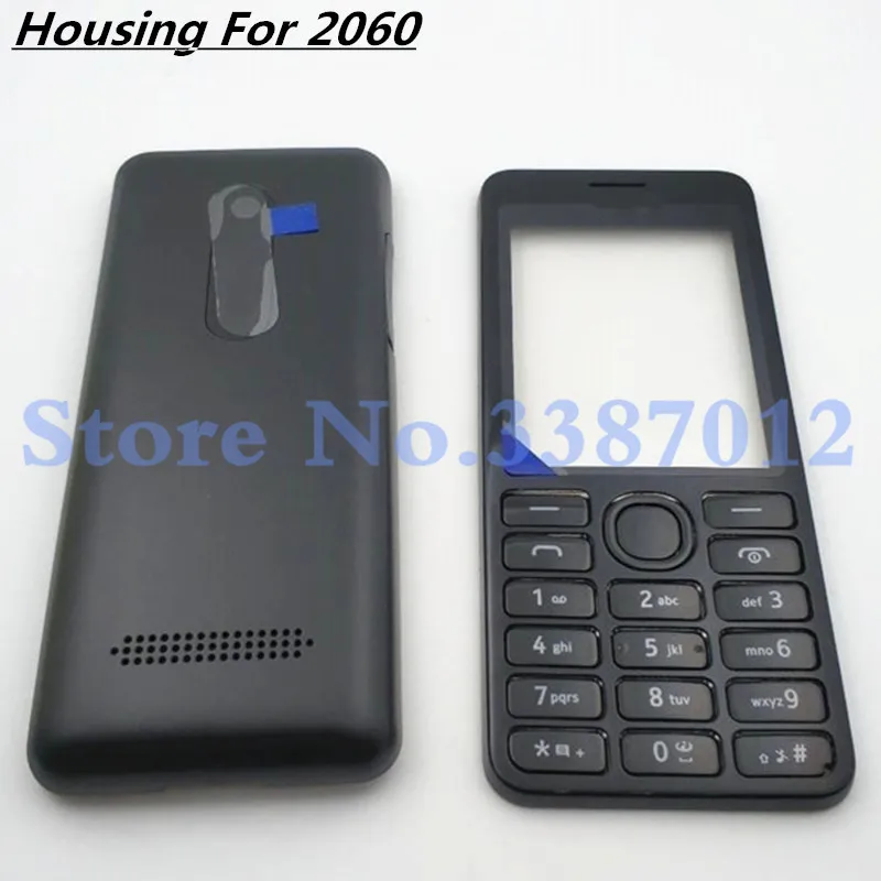 Original Nokia Asha 206 2060 Celotno Ohišje Pokrov, Okvir Vrat + Baterija Zadnji pokrovček+Tipkovnica + Logotip