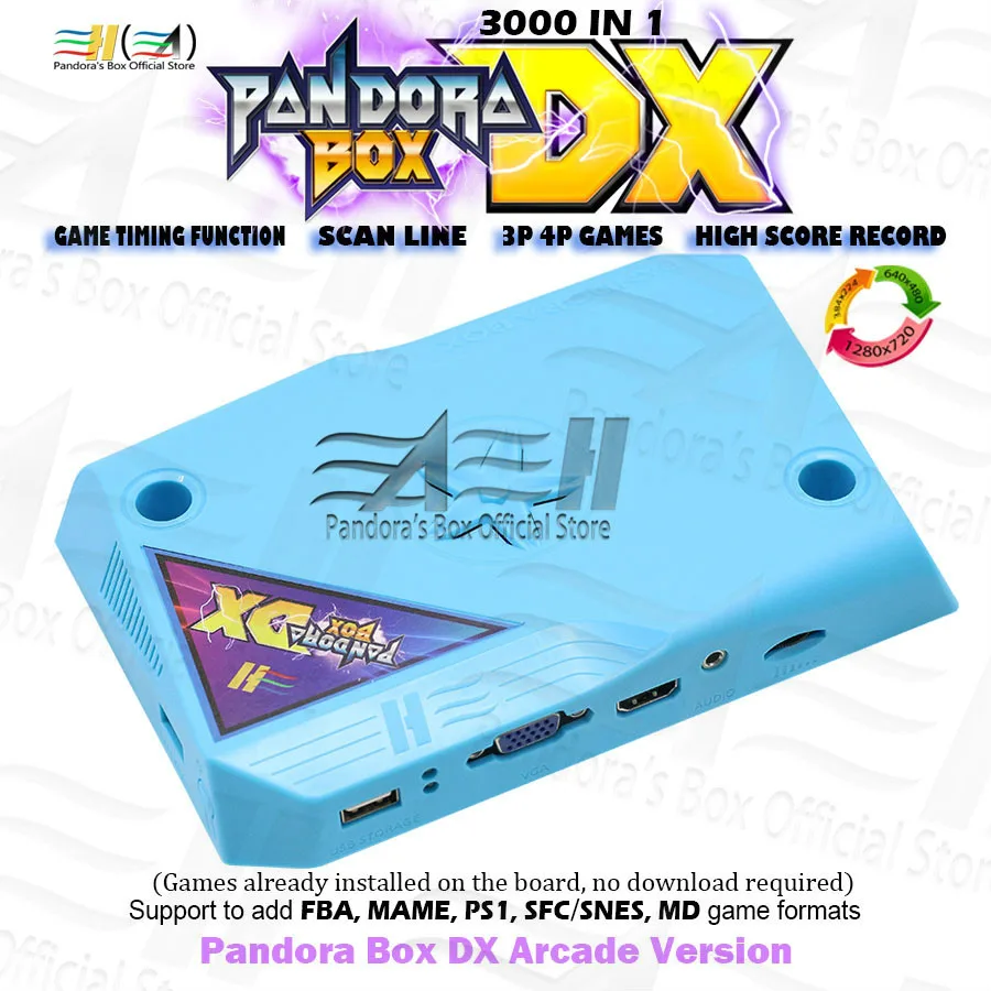 Original Pandora Polje DX 3000 v 1 Arkadna Igra Jamma odbor pcb CGA VGA HDMI je združljiv scan line Lahko dodate 5000 igro 3D tekken