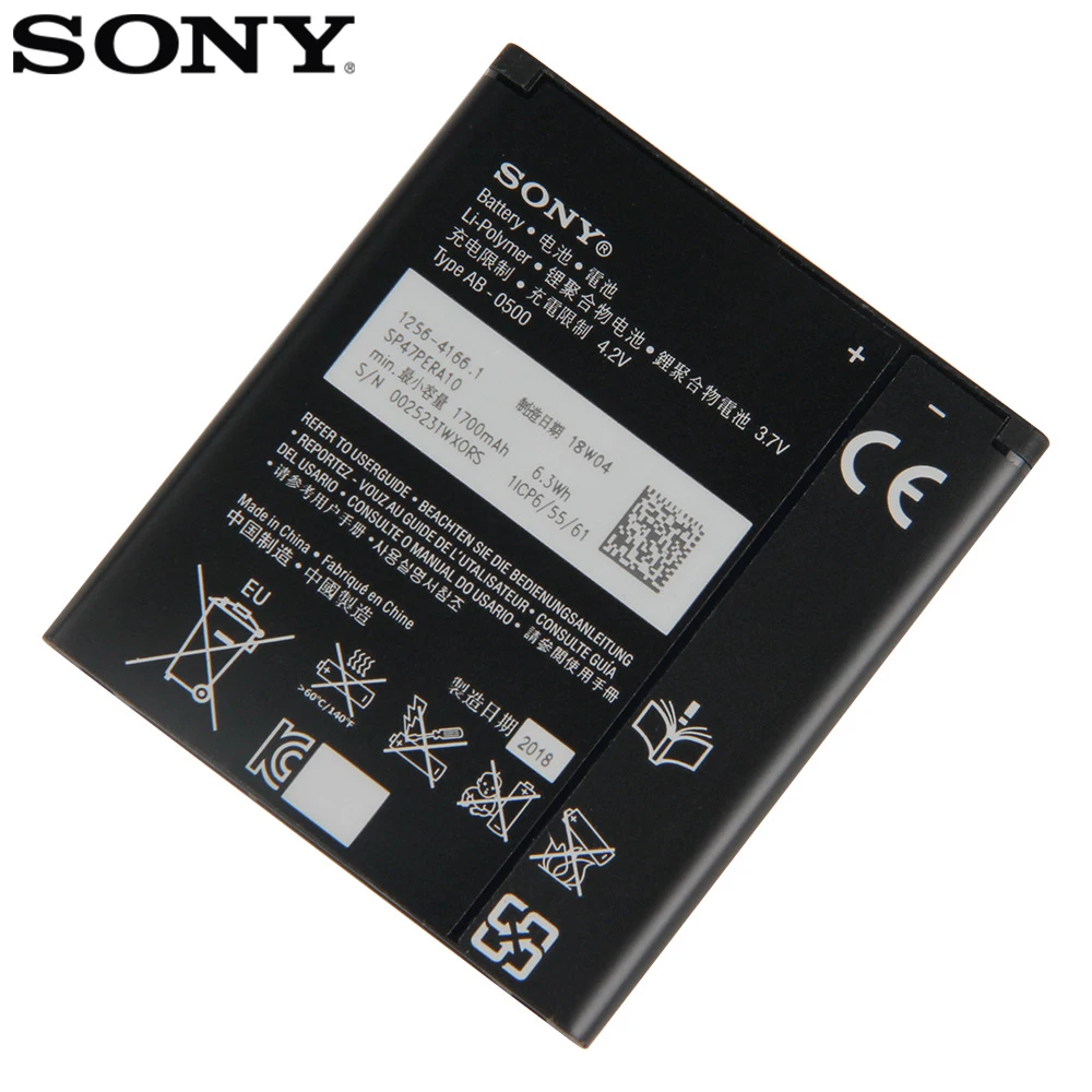 Original Sony Baterija Za SONY Xperia E1 GX TX LT29i TAKO-04D S36H ST26I C1904 C2105 BA900 Nadomestna Baterija 1700mAh