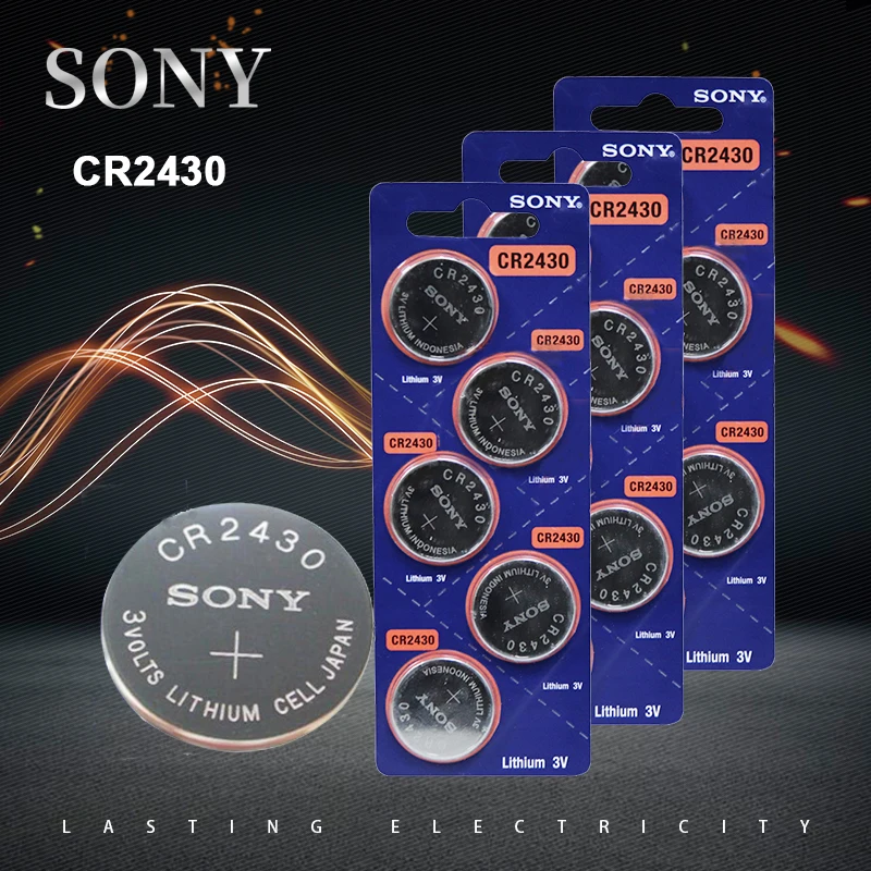 Original Sony CR2430 CR 2430 Gumb Kovanec Baterije DL2430 BR2430 KL2430 3V Litijeva Baterija Za Gledanje Igrača slušni pripomočki
