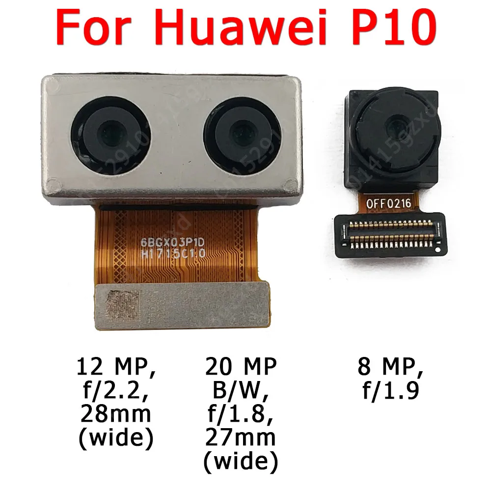 Original Sprednji in Zadnji del Kamere Nazaj Za Huawei P10 Lite P10Lite Glavni Sooča Modula Kamere Flex Zamenjava Rezervnih Delov