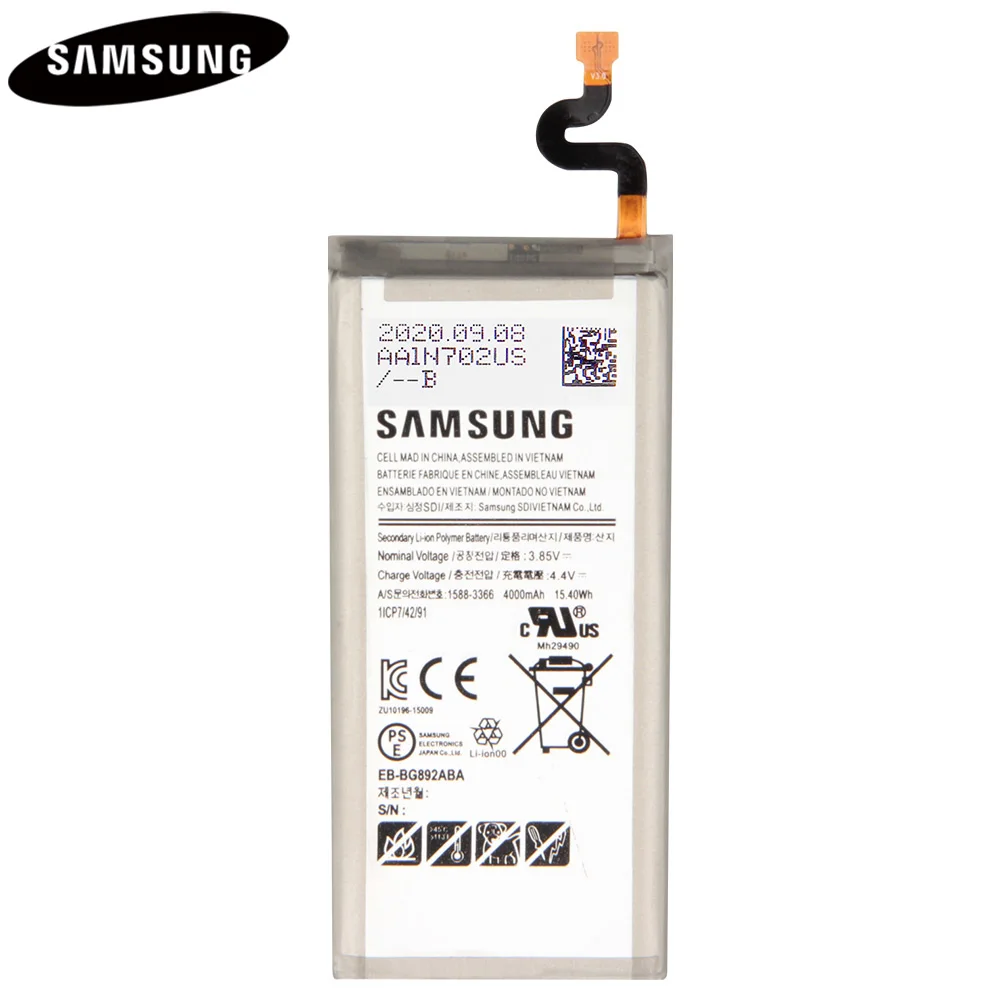 Original Telefon Baterija EB-BG892ABA Za Samsung GALAXY S8 Aktivno Verodostojno Nadomestna Baterija 4000 mah