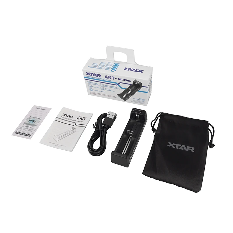 Original XTAR ANT MC1 Plus USB Inteligentni Večnamenska Litijeva Baterija Polnilnik za 18650 16340 17670 10440 14650 26650