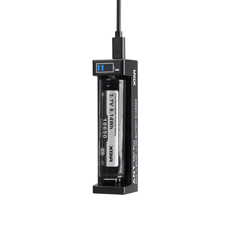 Original XTAR ANT MC1 Plus USB Inteligentni Večnamenska Litijeva Baterija Polnilnik za 18650 16340 17670 10440 14650 26650