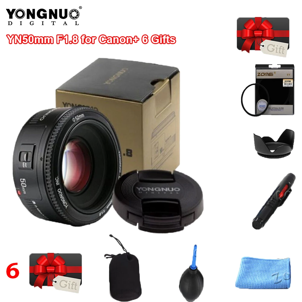 Original YONGNUO Objektiv YN50 mm 50 mm F1.8 digitalni Fotoaparat Objektiv za Canon za Nikon DLSR Objektiv Kamere