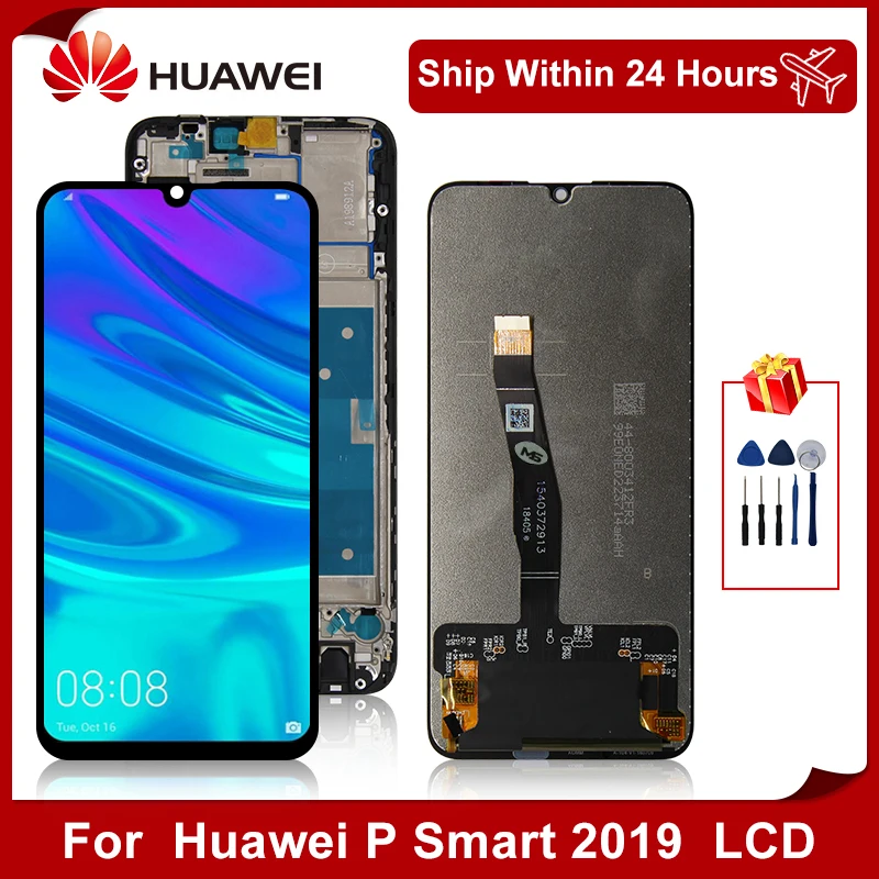Original Za Huawei Zaslon na Strani Smart 2019 LCD Zaslon na Dotik, Računalnike Zbora Za Huawei POT-LX1 L21 LX3 LCD Nadomestni Deli
