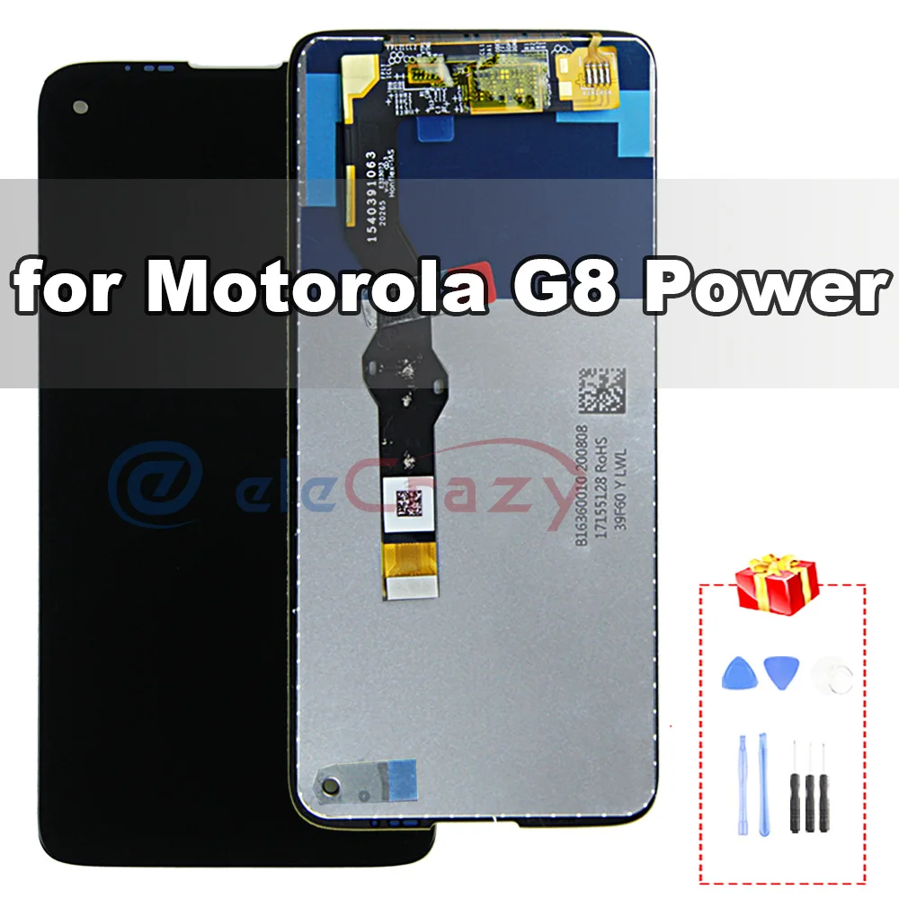 Original za Motorola G8 Moč XT2041 LCD Zaslon na Dotik Računalnike Skupščine Zamenjava Testirani