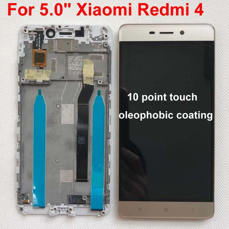 Original Za Xiaomi Redmi 4 Standard 2 gb RAM 16GB ROM LCD Zaslon+, Zaslon na Dotik, Računalnike za redmi 4 Normalno Različico+okvir
