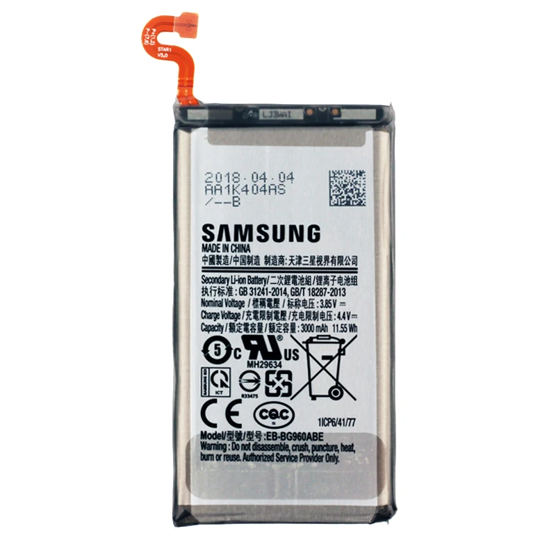 Originalni Samsung EB-BG960ABE Baterija Za Samsung GALAXY SM-G960 G960F G960 S9 G9600 SM-G960F Telefon 3000mAh
