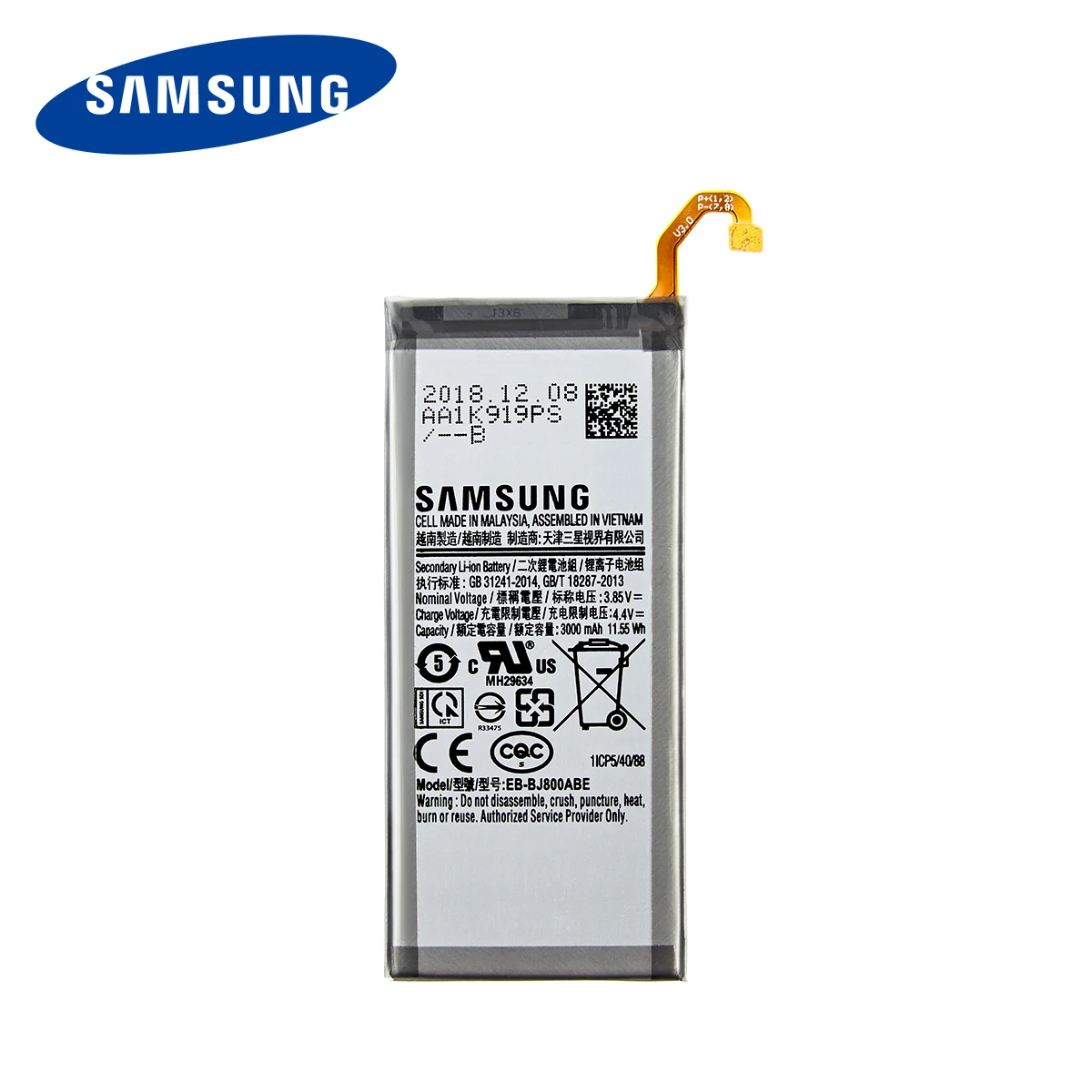 Originalni SAMSUNG EB-BJ800ABE 3000mAh baterija Za Samsung Galaxy A6 (2018) SM-A600 A600F Galaxy J6 J600F Mobilni Telefon +Orodja