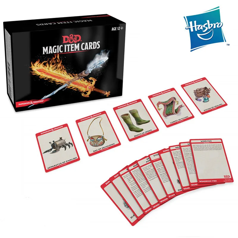 Orignal Hasbro D&D Dungeons & Dragons Spellbook Čarobno Element Kartice Igre Classic DnD Kartico Multiplayer Odrasli Otroci Igrače za Starosti 12 let in več