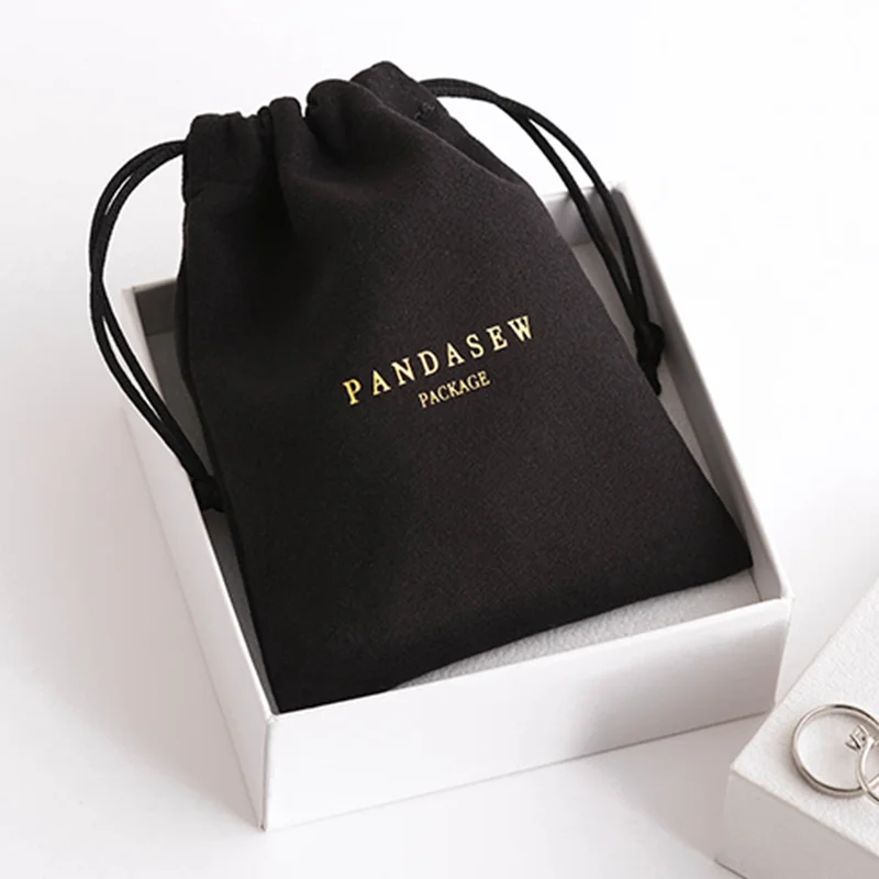 Osebno Logotip Poroko Korist Vrvico, Vrečke, Nakit elegantna Embalaža vrečke za obroči ogrlica luksuzni flanela poslovne torbe