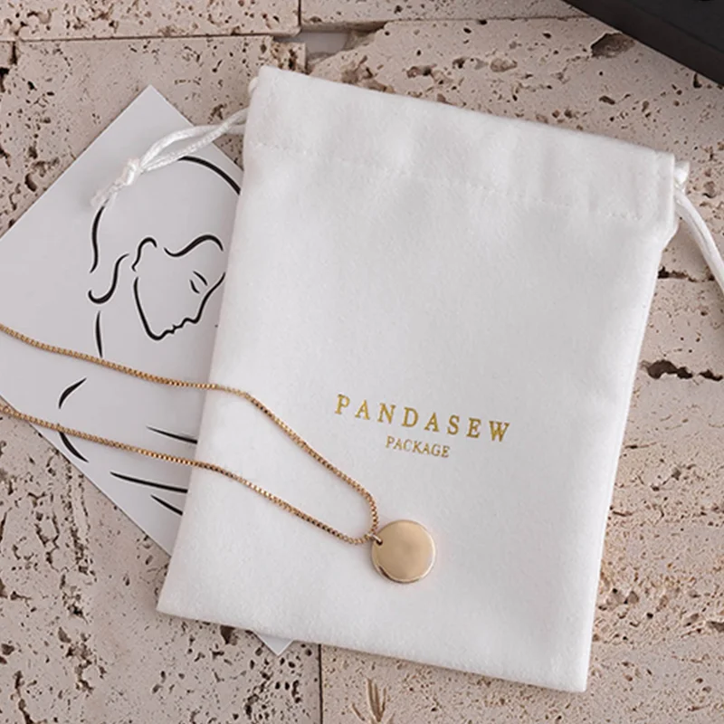 Osebno Logotip Poroko Korist Vrvico, Vrečke, Nakit elegantna Embalaža vrečke za obroči ogrlica luksuzni flanela poslovne torbe