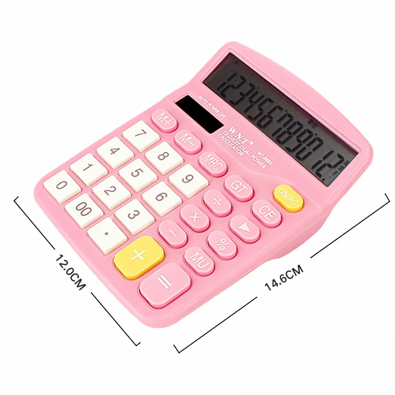 Osebnost Roza Sončne Kalkulator Lepe Ženske Študentov z Ustvarjalno Mini Prenosni Velikost Finančnega Finance Računalnik Večfunkcijsko