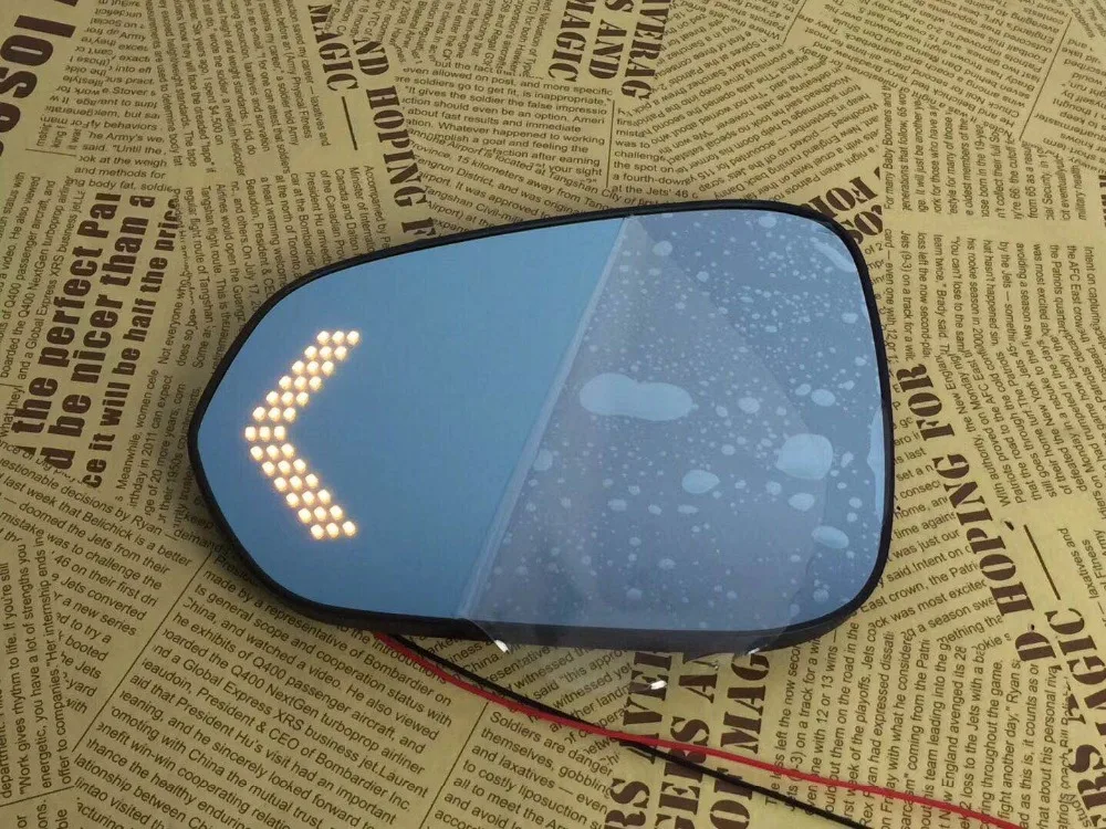 Osmrk modra vzvratno ogledalo za Scirocco z električno ogrevanje, led dinamični strani vključite signal,anti-nebo vpijoče, večji vizija