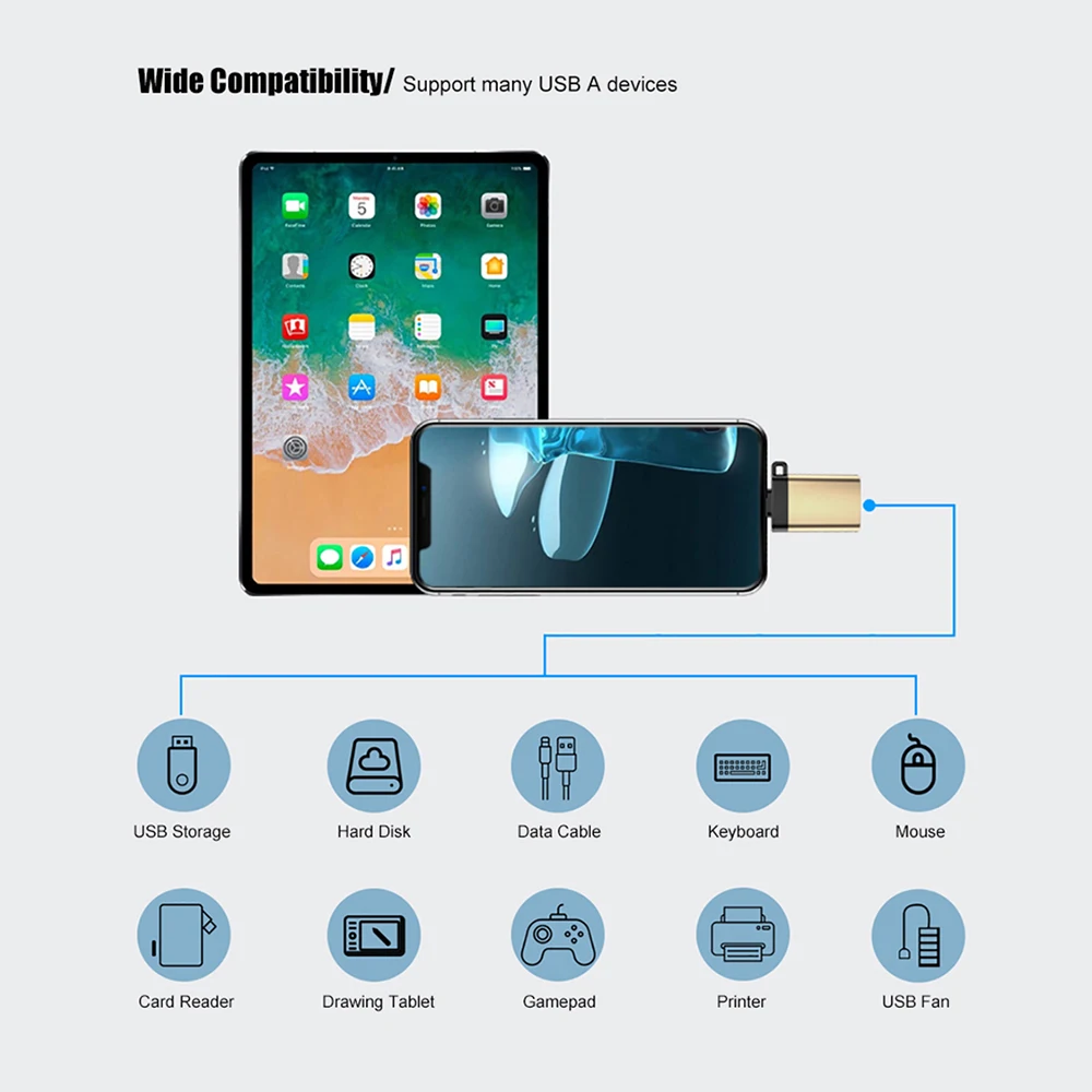 OTG Adapter Za Strele Moški USB 3.0 Ženski Adapter Za iPhone 11 Pro Max X XS XR 8 7 Plus iPad iOS 13 OTG Kabel Pretvornik
