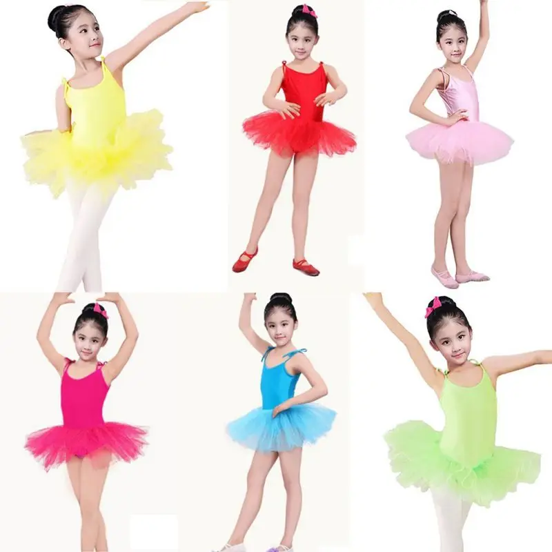 Otroci Dekleta Malčka Balet Obleko Plesno Obleko Gimnastika Drsanje Leotards Kostume 4 Barva Girl Obleke