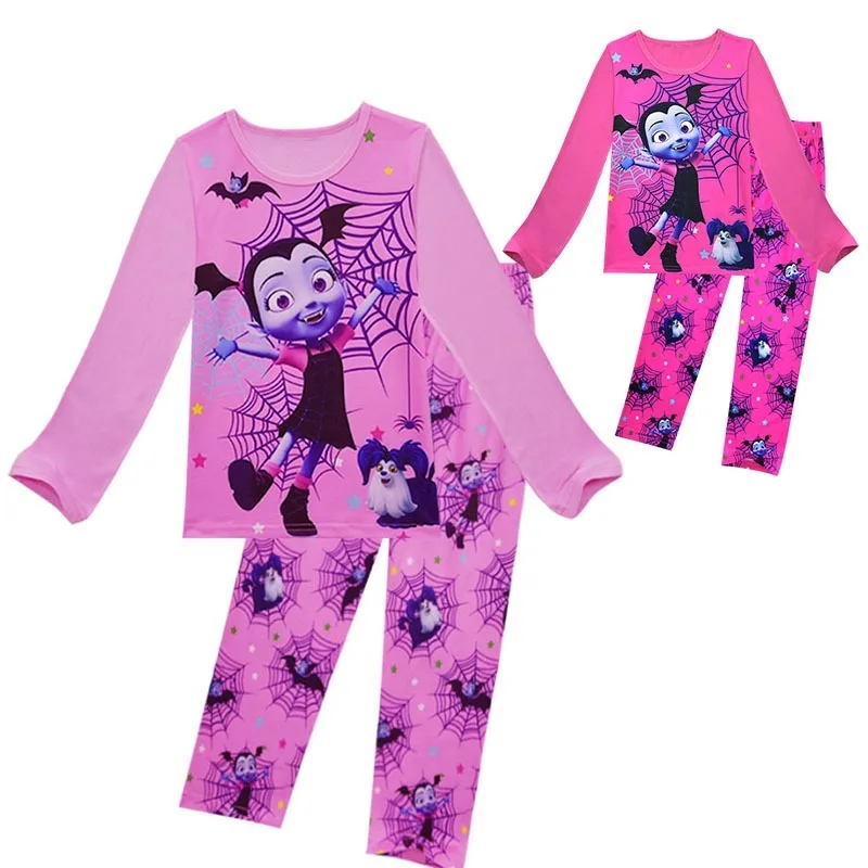 Otroci dekleta pižame določa vampirina pižame otroci pijama vampirin sleepwear domov oblačila risanka Baby pijama nastavite Halloween obleko