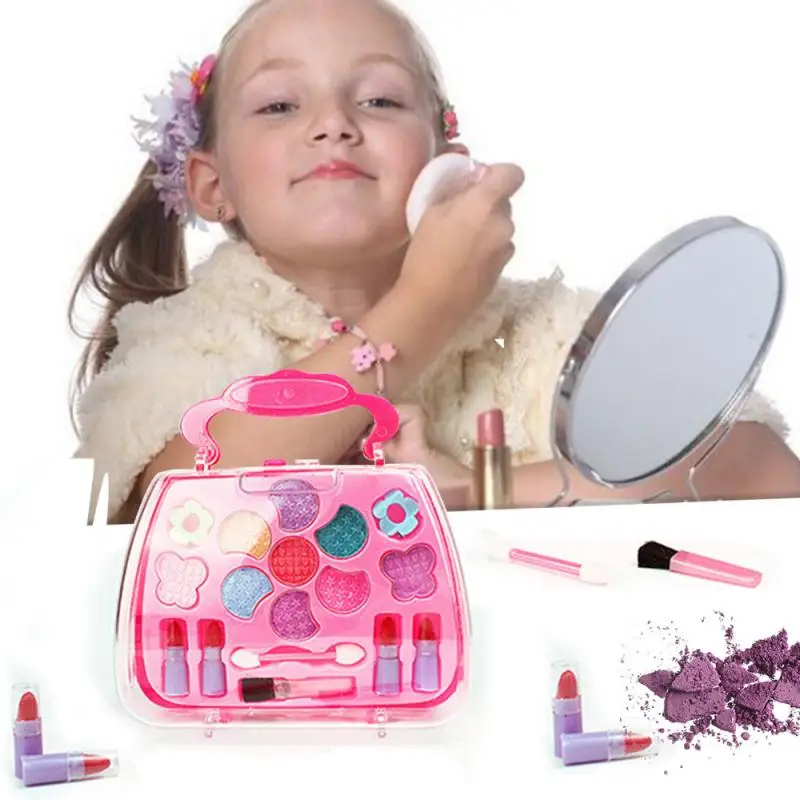 Otroci Igrače Ličila Nastavite Jutranje Kozmetični Lepoto Igrača za Dekleta, Otroke Jasno Varnost Igra se Pretvarjamo, Plastični Dekleta Princess Pink Otrok TSLM2