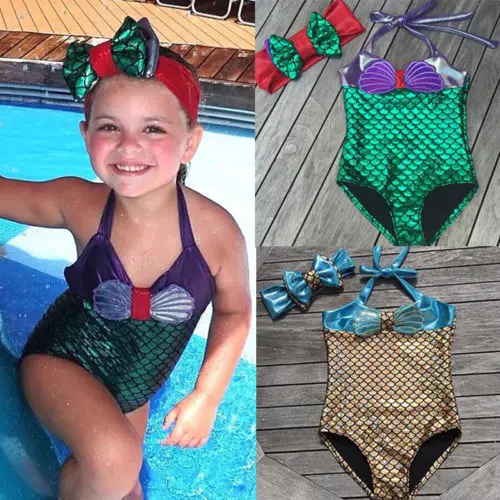 Otroci kopalke enodelne otroci kopalke dekleta morska deklica srčkan kopalke bikini mayo pokrivalo premca otroška plavalna oblačila sklop